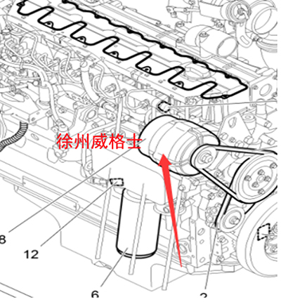 攤鋪機(jī)24V80A發(fā)電機(jī)2053474