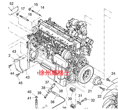 進口攤鋪機柴油發動機總成2032877