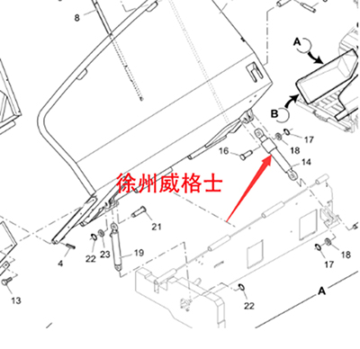 福格le攤鋪機(jī)料斗大油缸零件號(hào)2012790