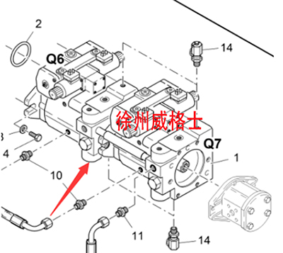 攤鋪機(jī)輸分料工作泵2060414