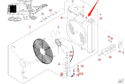 進口銑刨機液壓油散熱器188555